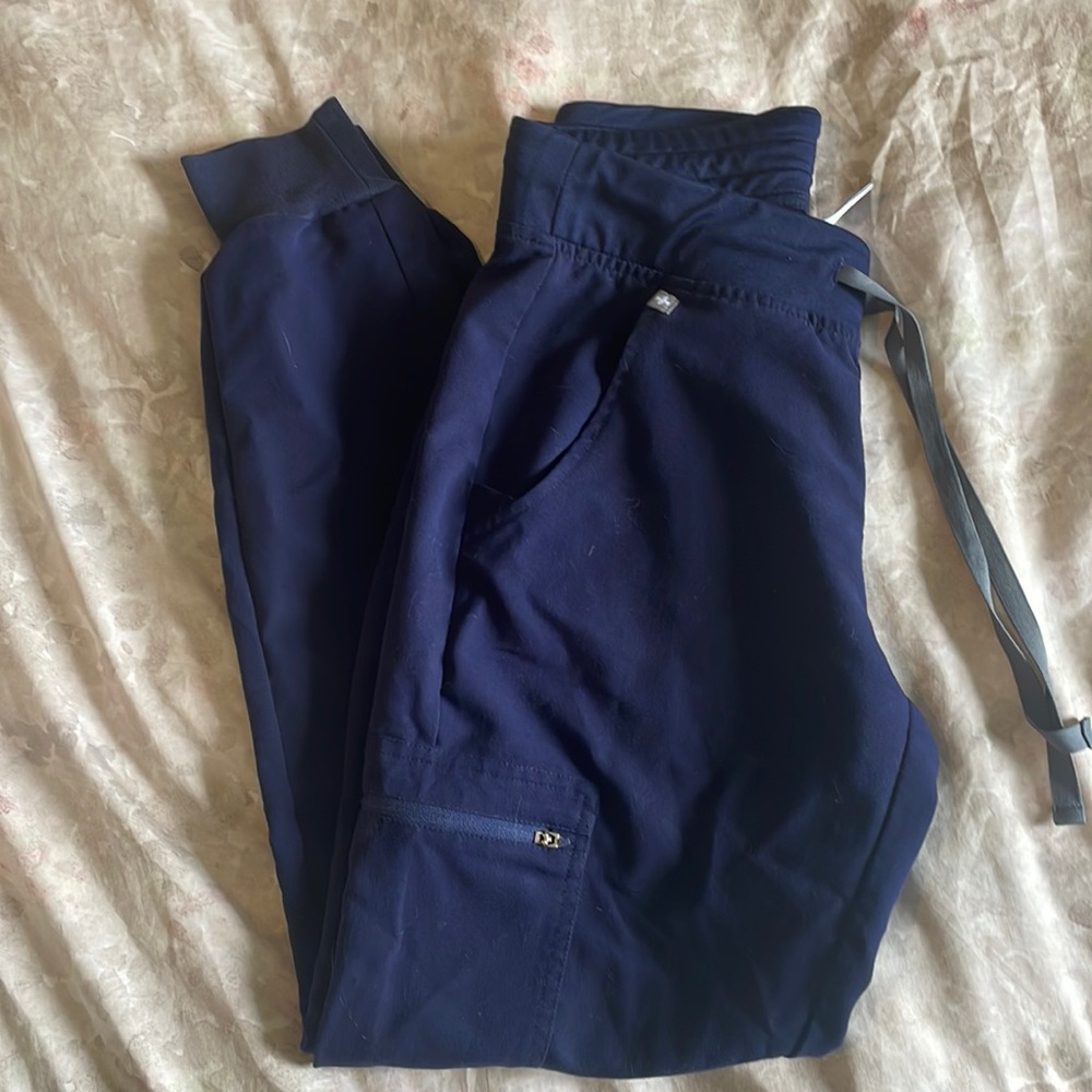 Navy- figs Zamora Jogger Scrub Pants